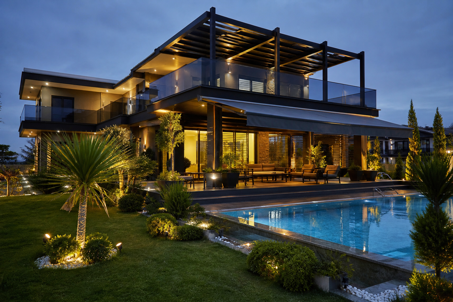 Döşemealtı Villa Pergola ve Cam Balkon